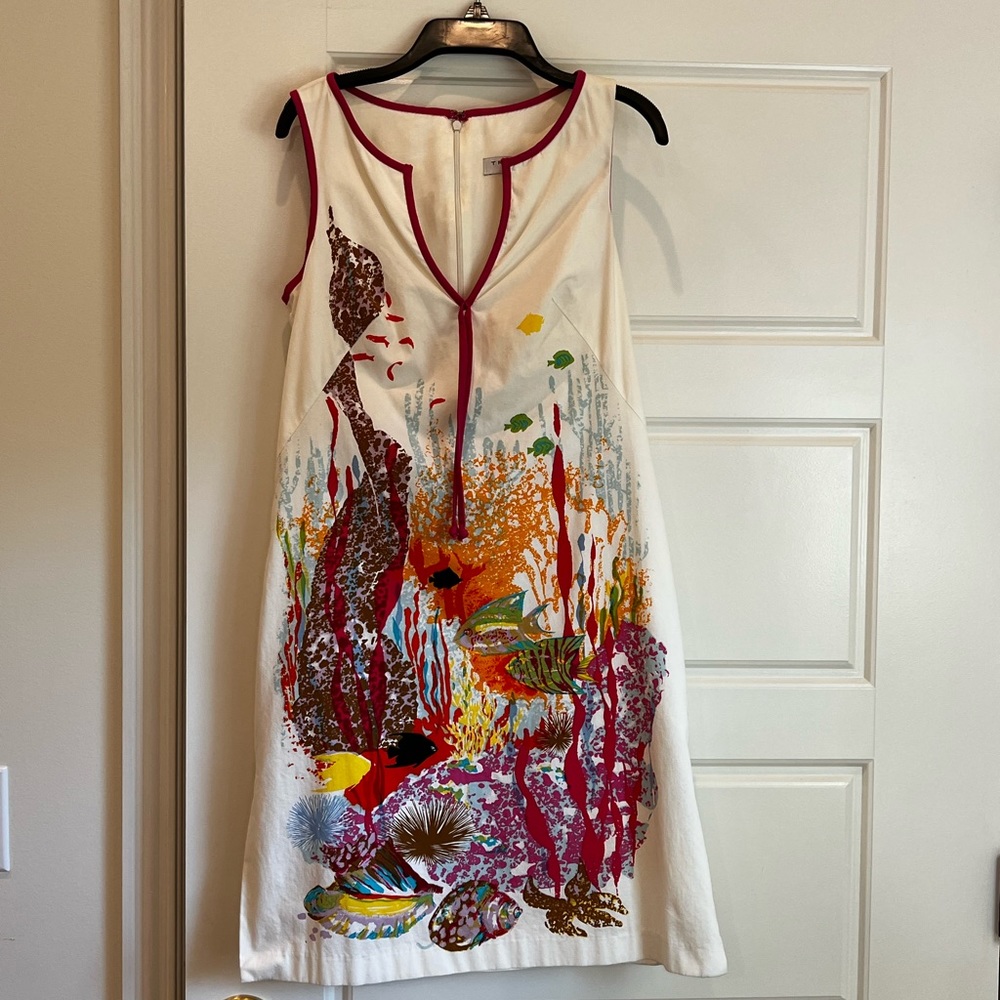 Trina Turk Dress Size 4 Cotton Lined Gorgeous